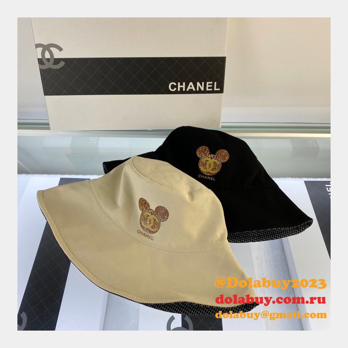 Wholesale CC new double-sided wearable Mickey fisherman hat