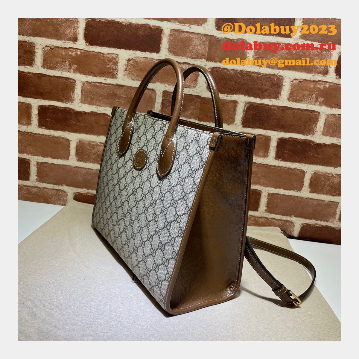 replica G*u*i beige gg small tote 659983 bag