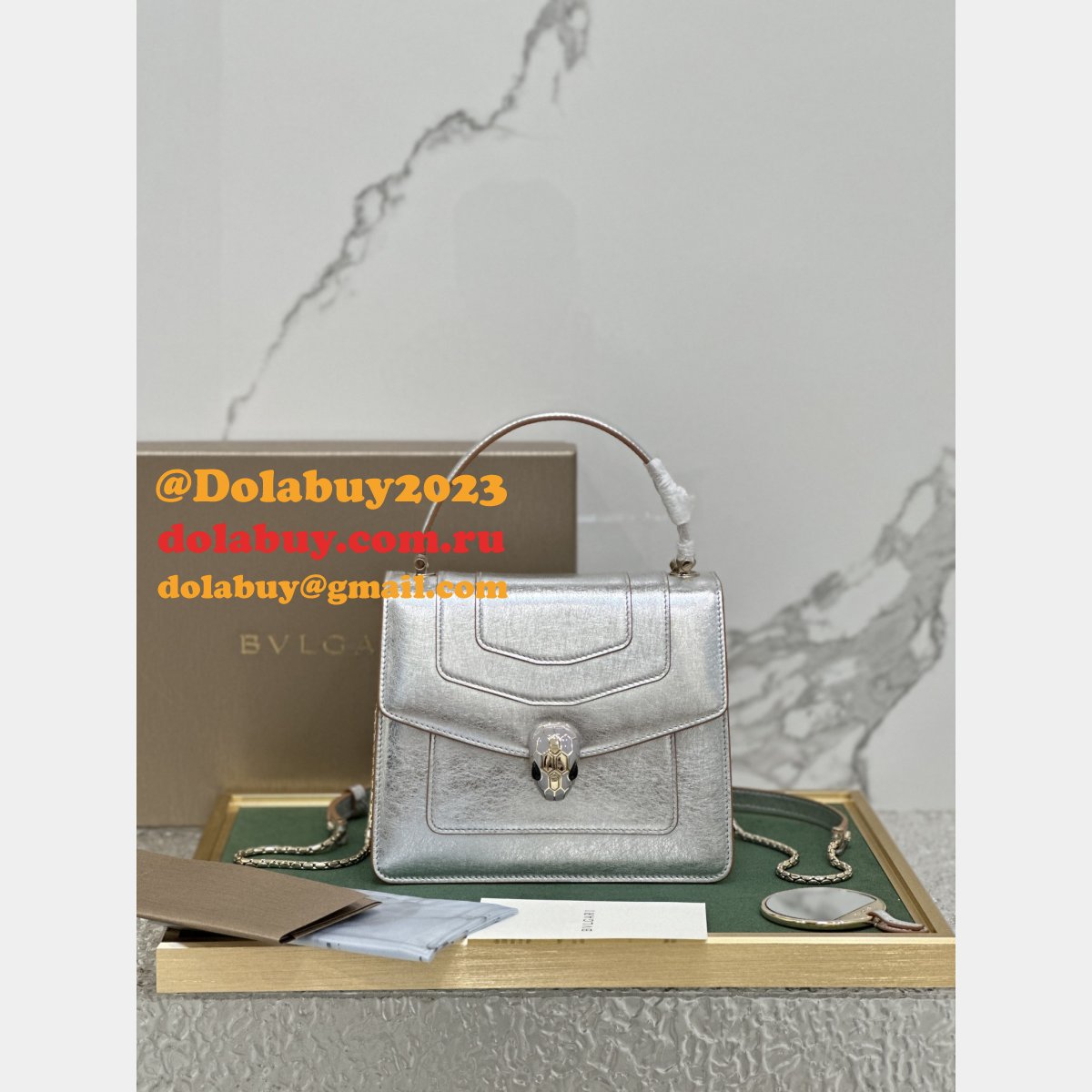 Best Luxury BVLGARI Serpenti Forever wrist accordion bag