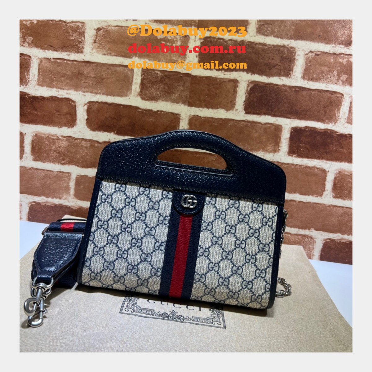 G*u*i 1:1 replica 693724 ophidia small tote with web top handle bag