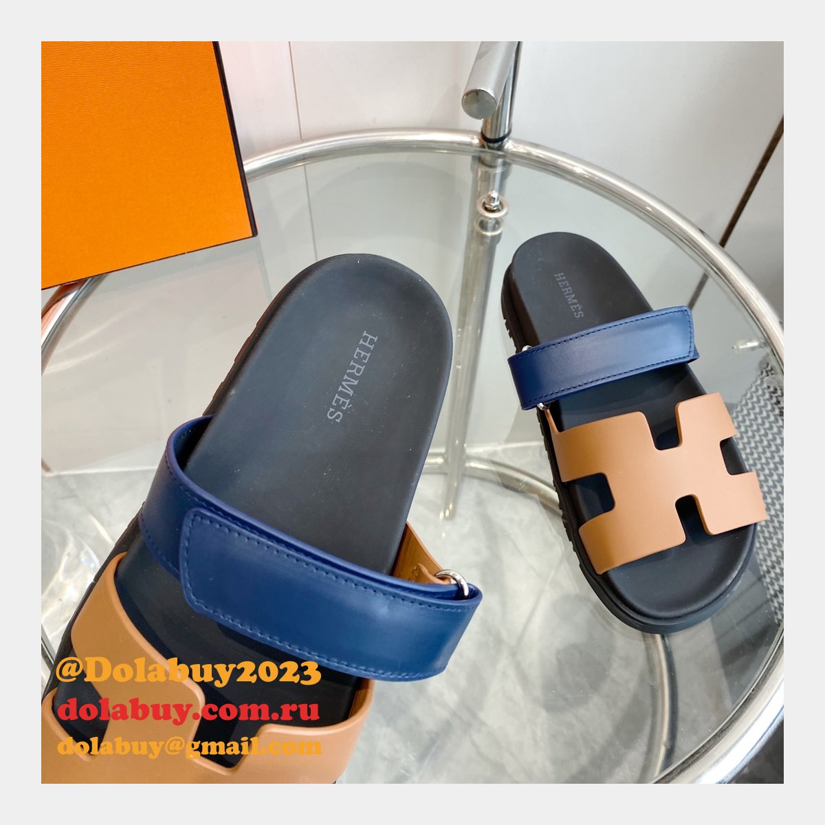 Luxury hermes men Chypre sandal Fashion
