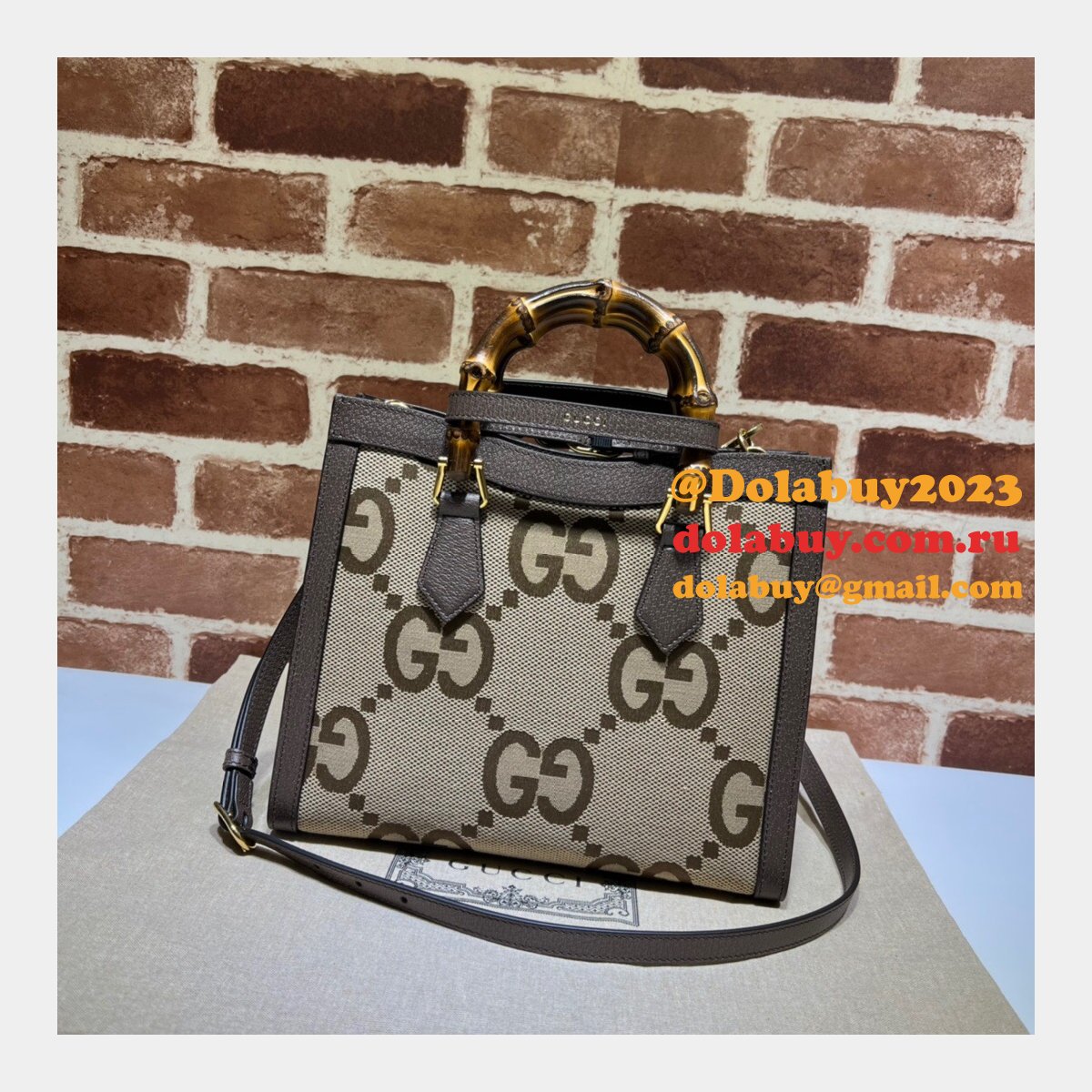G*u*i replica usa 660195 gg canvas diana tote bag