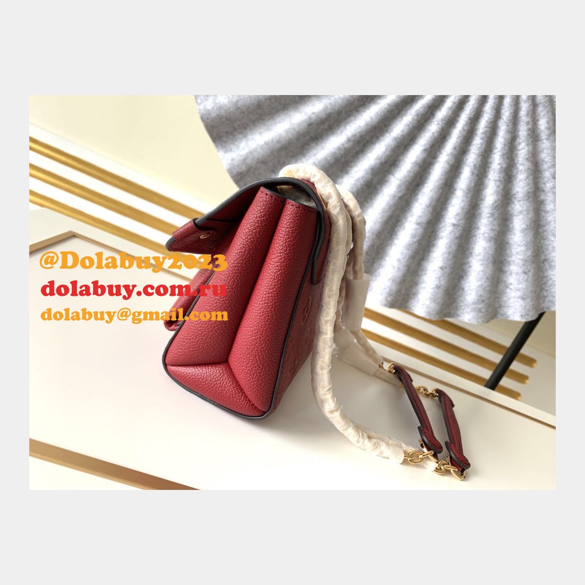 Louis Vuitton UK Vavin BB M44553 Red Monogram Empreinte Leather
