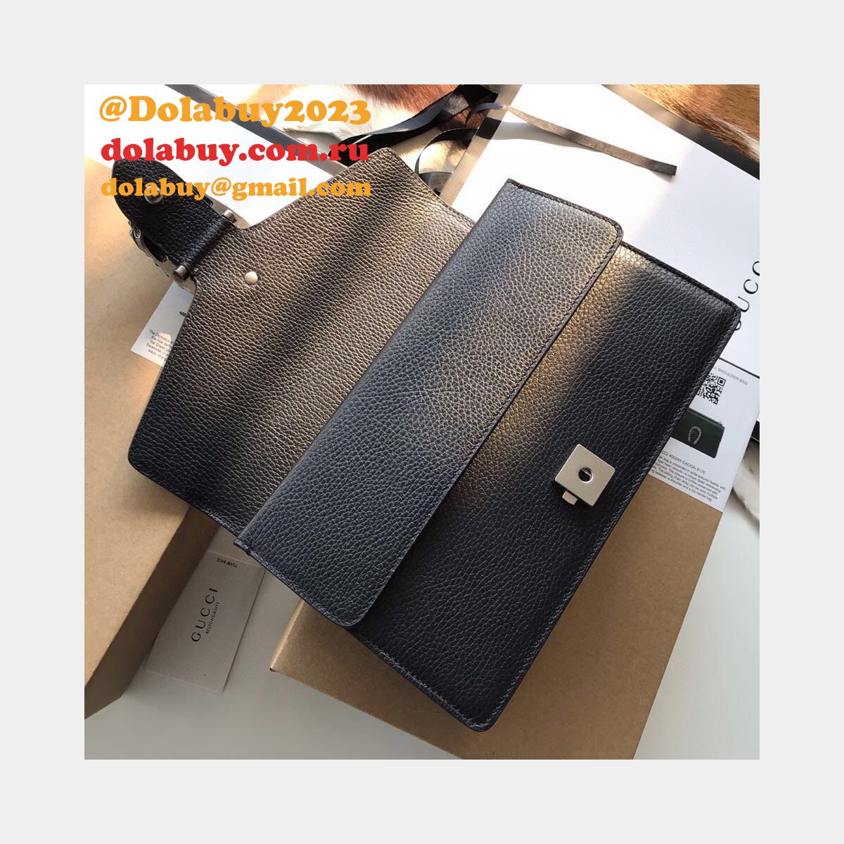 wholesale replica G*u*i 400249 dionysus gg supreme shoulder black bag