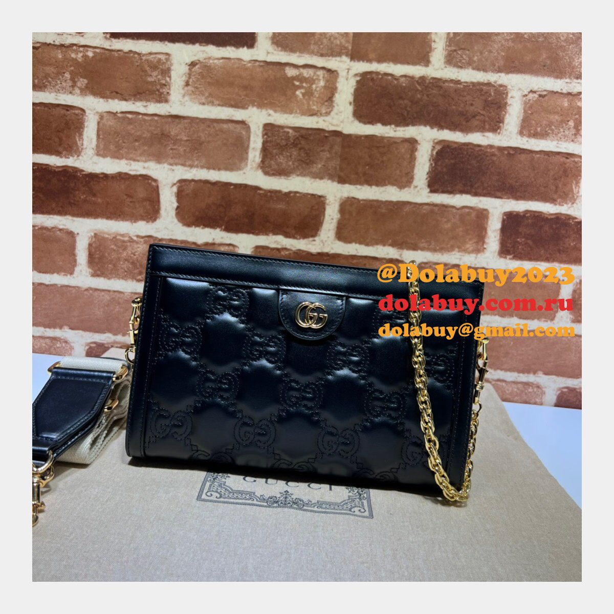1:1 replica G*u*i 702200 gg matelassé leather shoulder bag designer bags