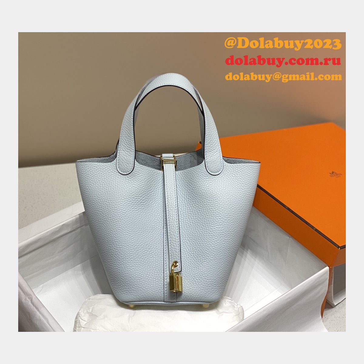 Luxury 7 Star Replica Designer Hermes Picotin 18/22cm Gold Online