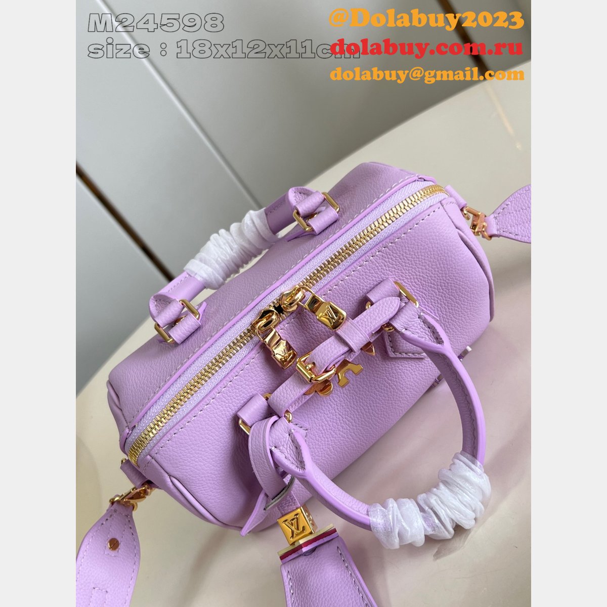 Shop Top M24598 Louis Vuitton Speedy Cheap Purple Replica Bag