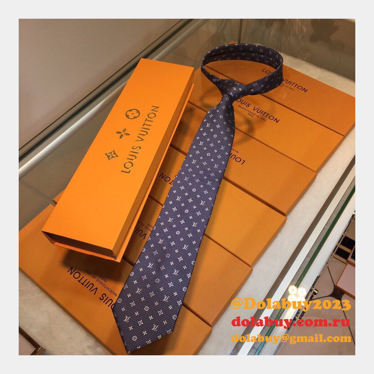 Louis Vuitton Monogram Classic Jacquard series Tie
