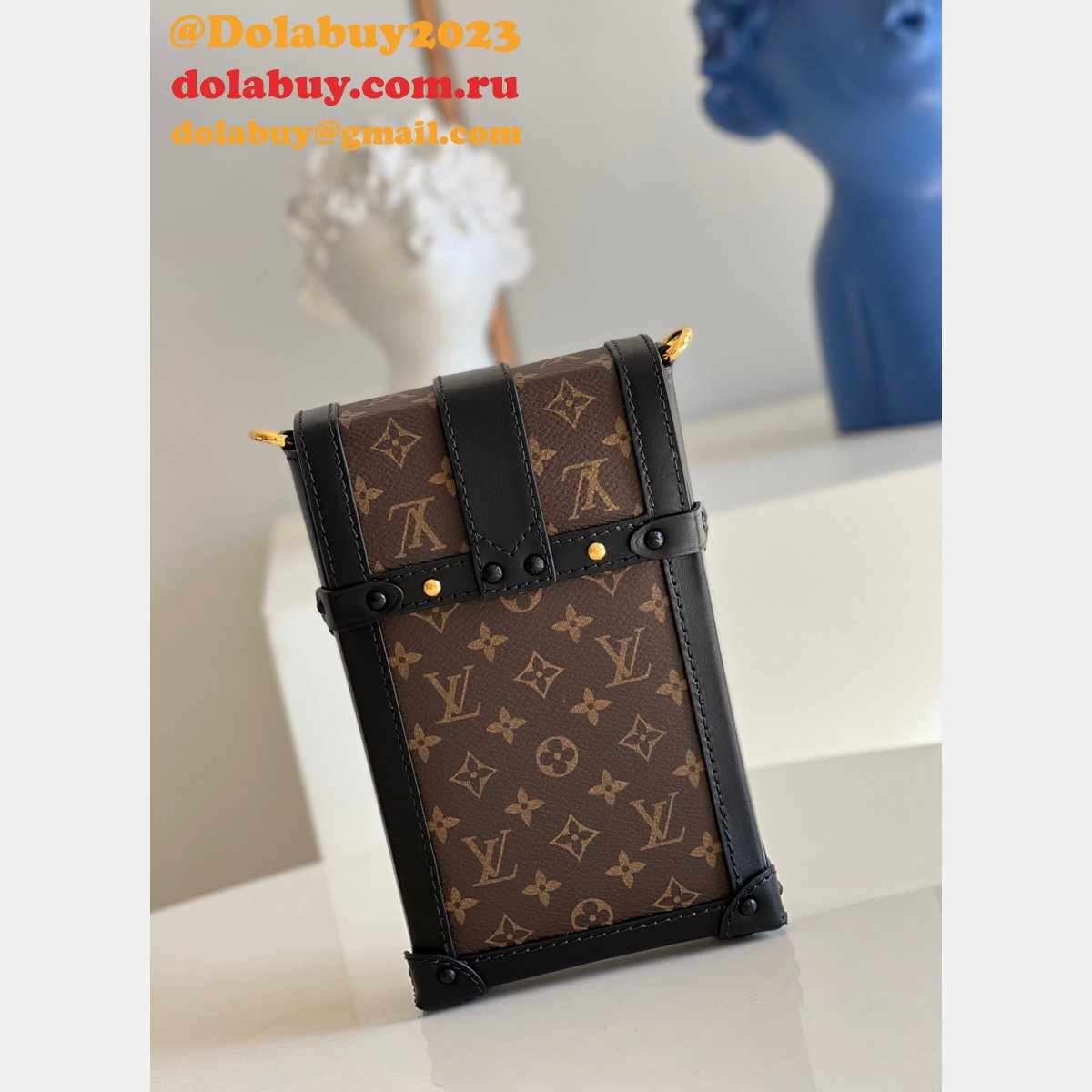 Louis Vuitton Buy Cheap Vertical Trunk Pochette M67873 Monogram Reverse from China