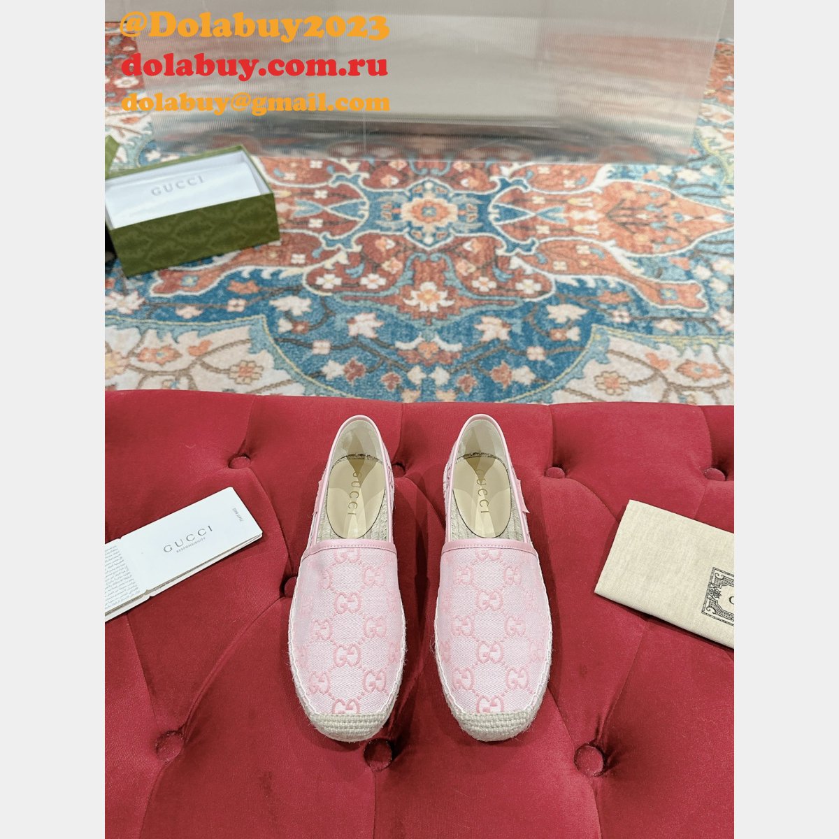 duplicate wholesale G*u*i fashion espadrille