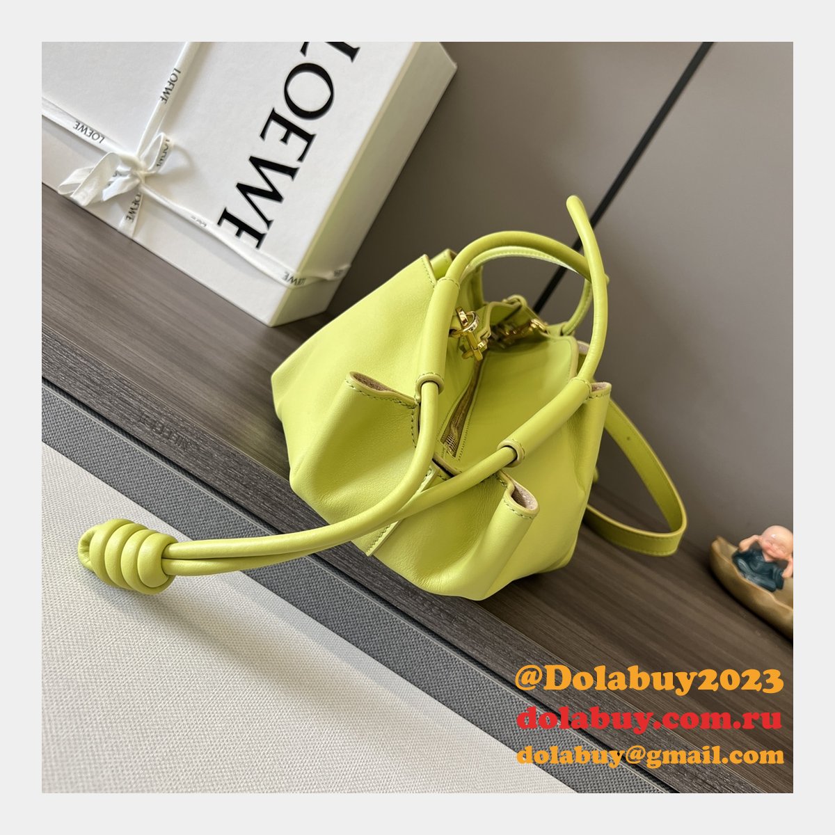 Top Quality Paseo Dumpling Buns small Nappa leather BAG