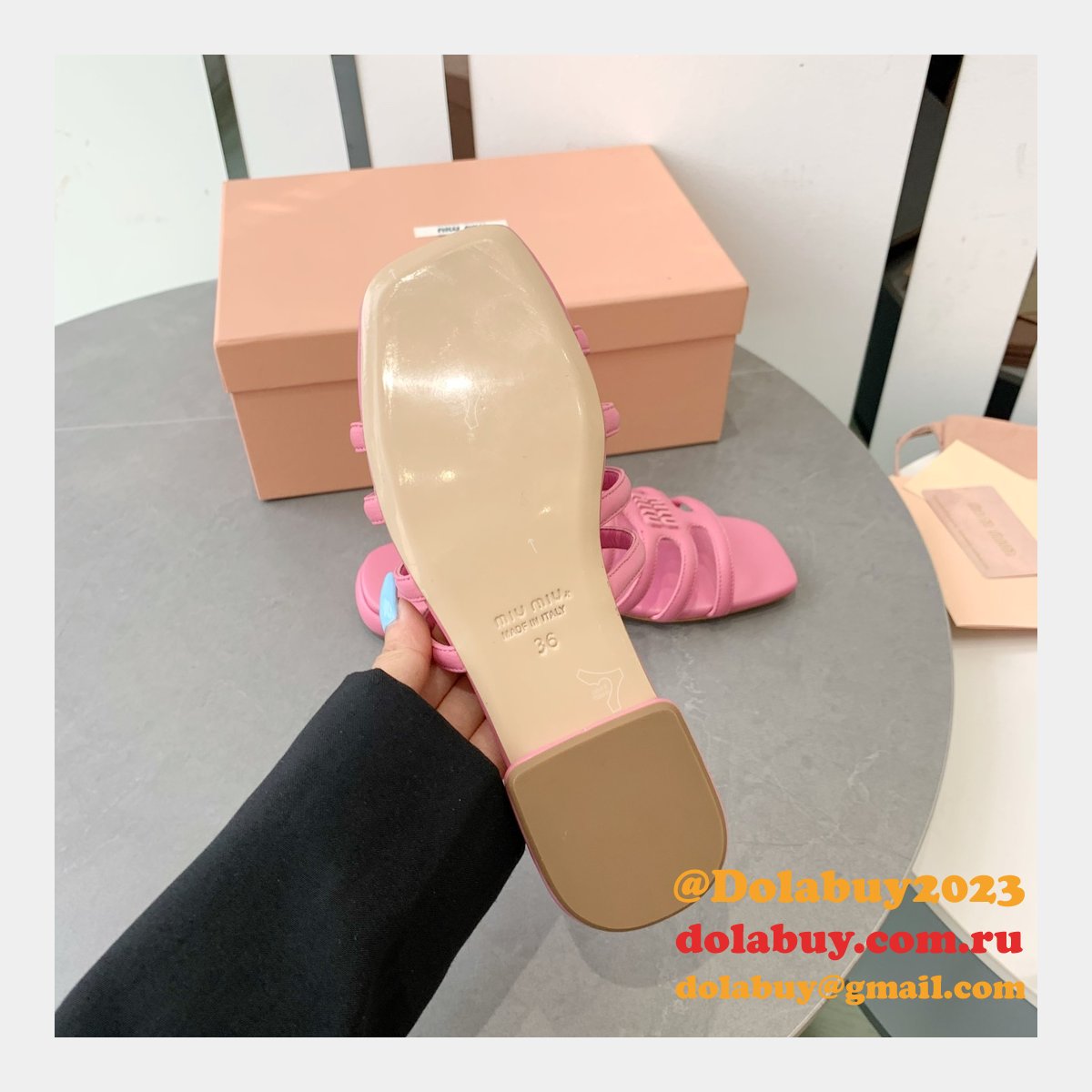 Wholesale MiuMiu Octopus Sandals Top Quality Shoes