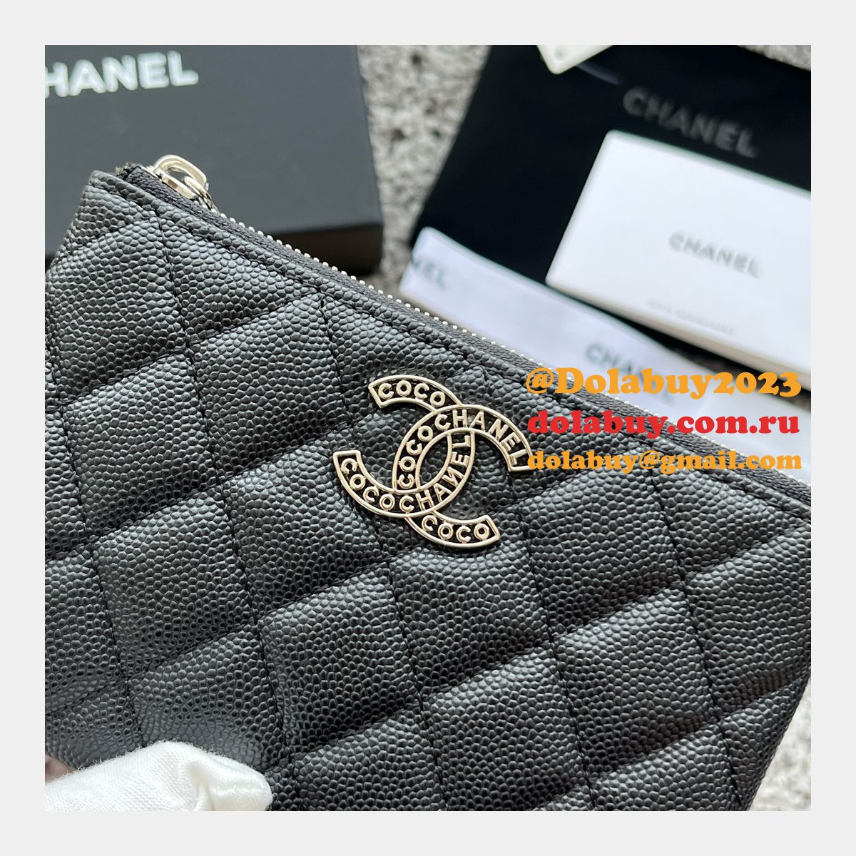 Pre-owned 1:1 Mirror AP3833 & AP3836 Pouches Cosmetic Leather Purse