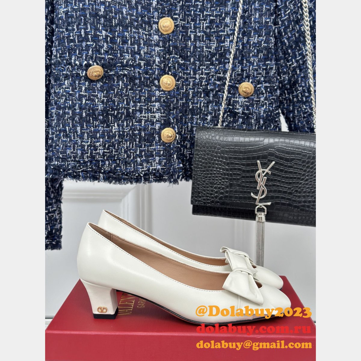 7 Star Valentino BOWOW PUMP IN KIDSKIN