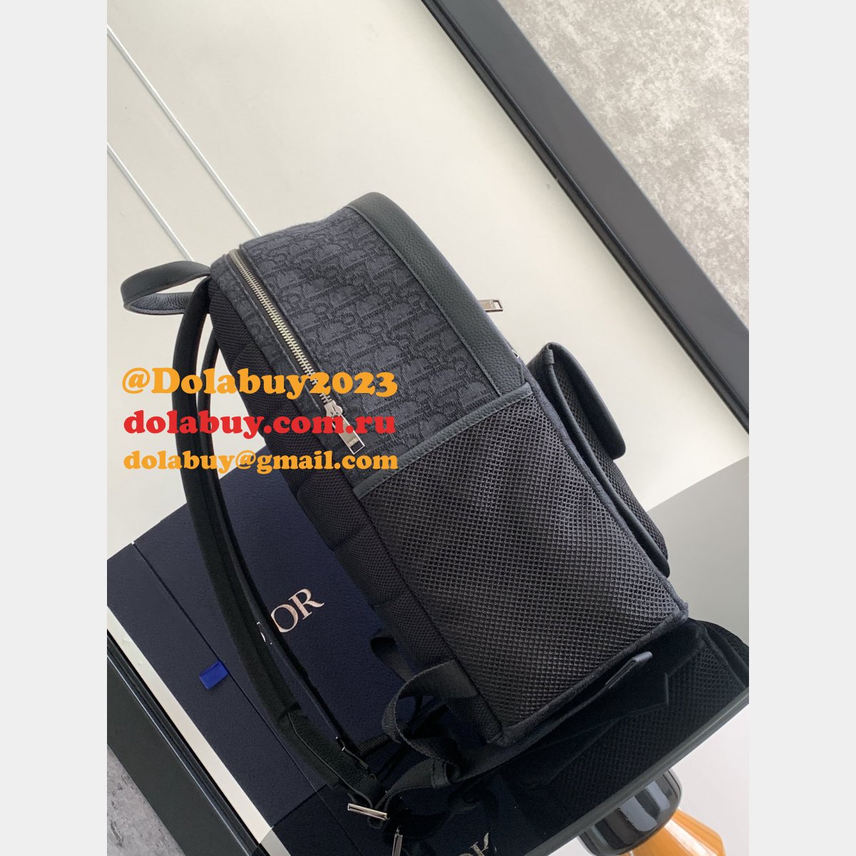 Luxury men Duplicate dior Oblique backpack