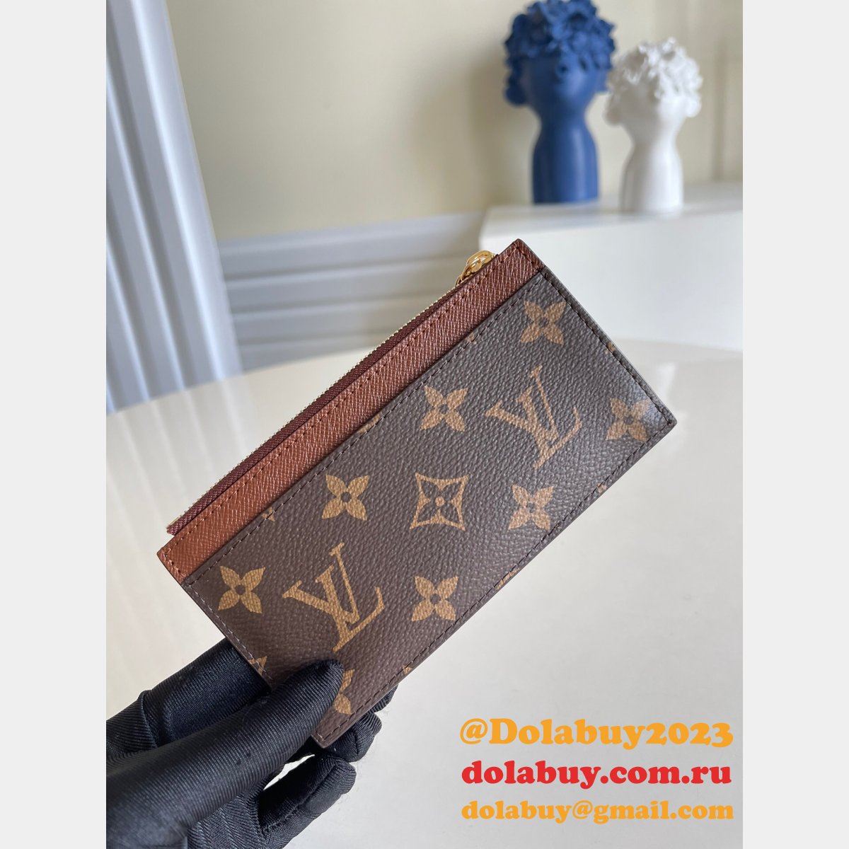China Replica Louis Vuitton M64038 Coin Card Holder Damier Graphite Canvas