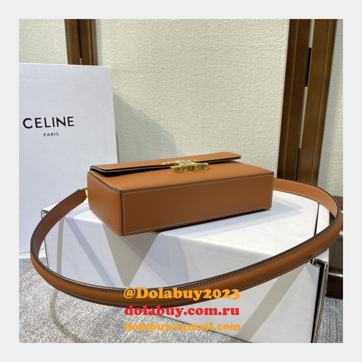 7 Star CELINE BOX TRIOMPHE Duplicate NEW BAG #199992