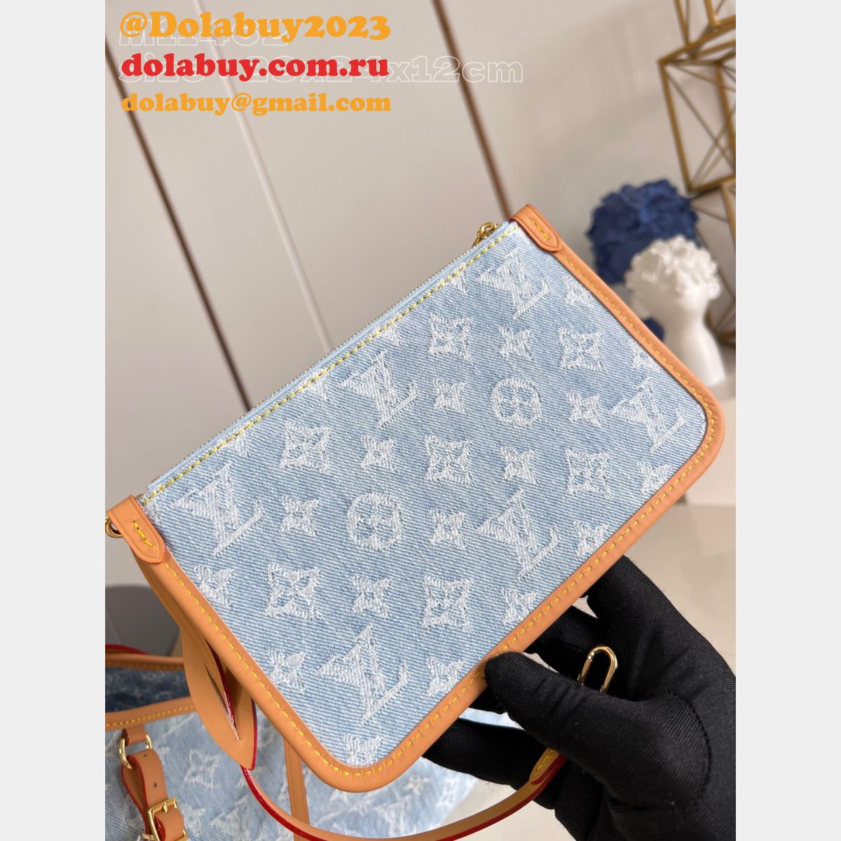 CarryAll Louis Vuitton M11462 Sky Blue Handbags Replica Best Quality