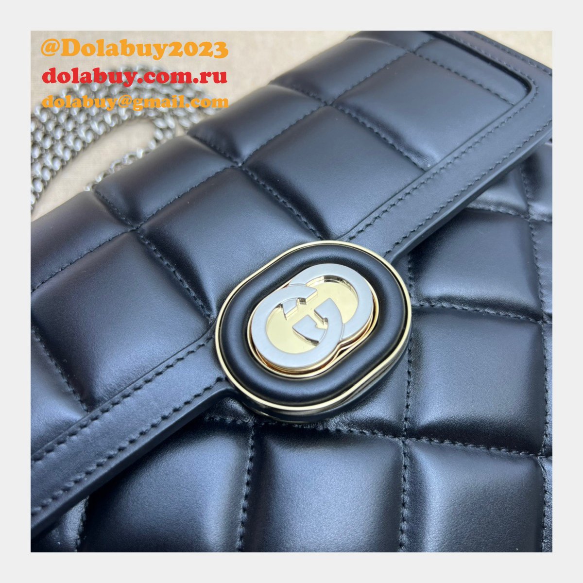 G*u*i designer deco chain shoulder 740834 replica bag