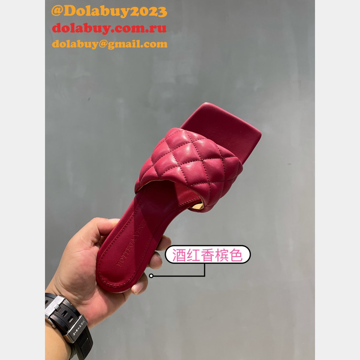 1:1 quality B0tte*a venet fake di*m*nd flat slippers shoes