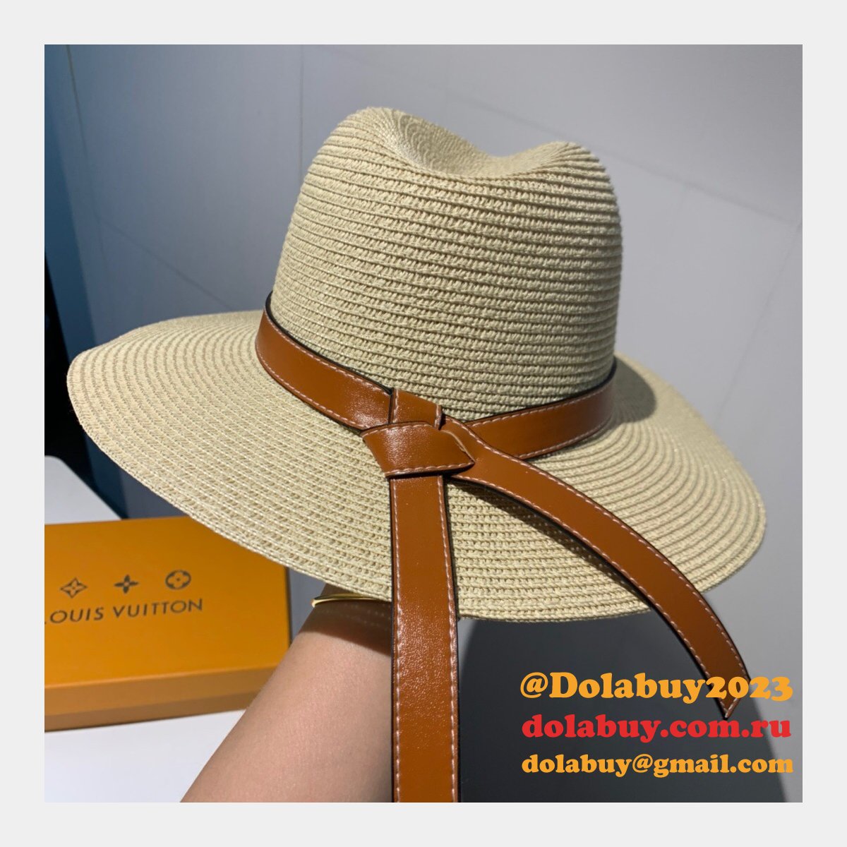Fashion Louis Vuitton Beach classic straw hat
