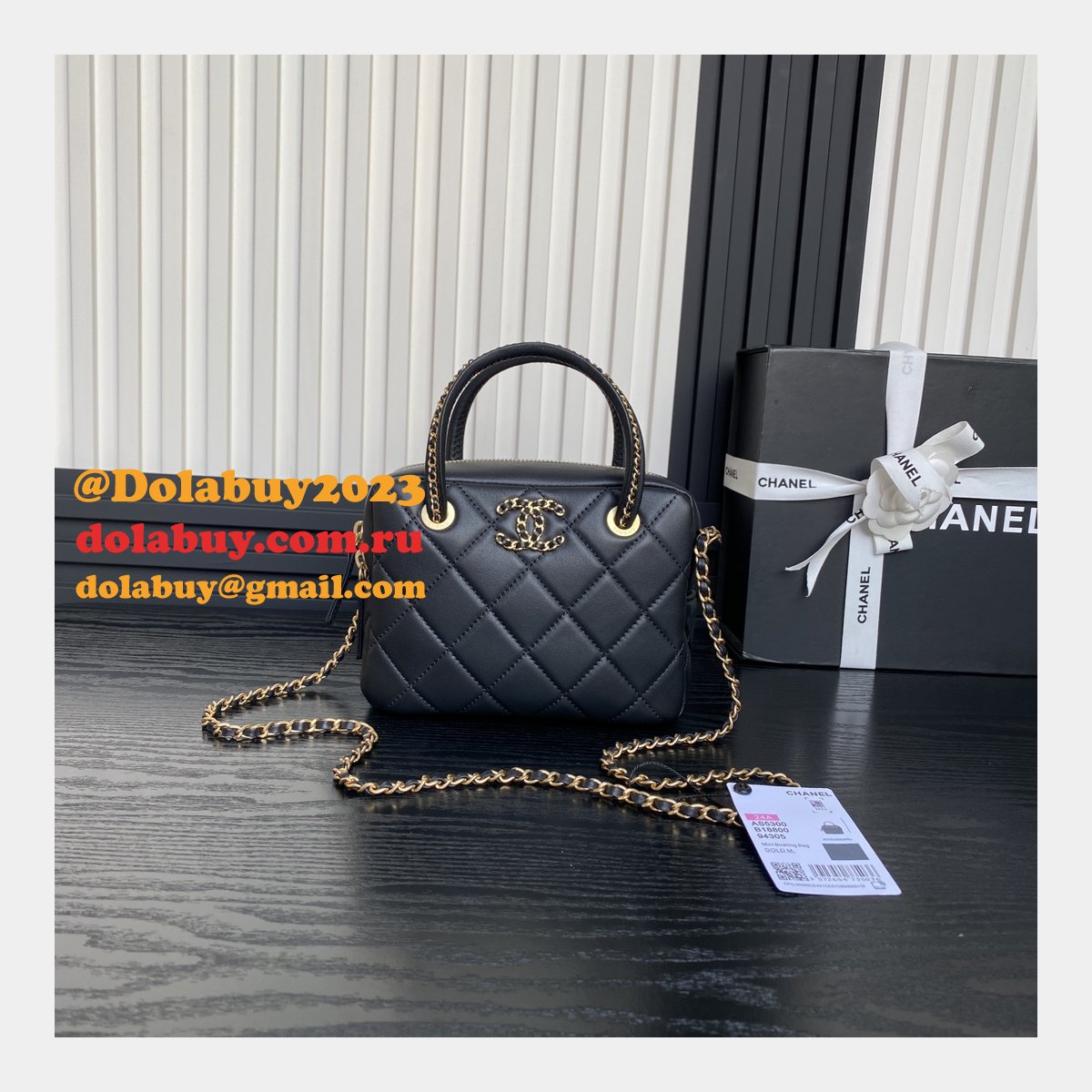 Fake Designer 1:1 Mirror Tote AS5300 Black Bags