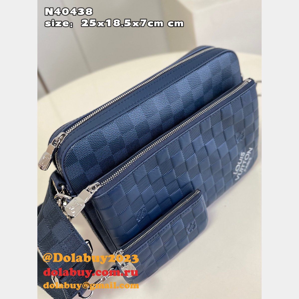Louis Vuitton Trio Messenger Damier Infini Wholesale Men N40438 Bags