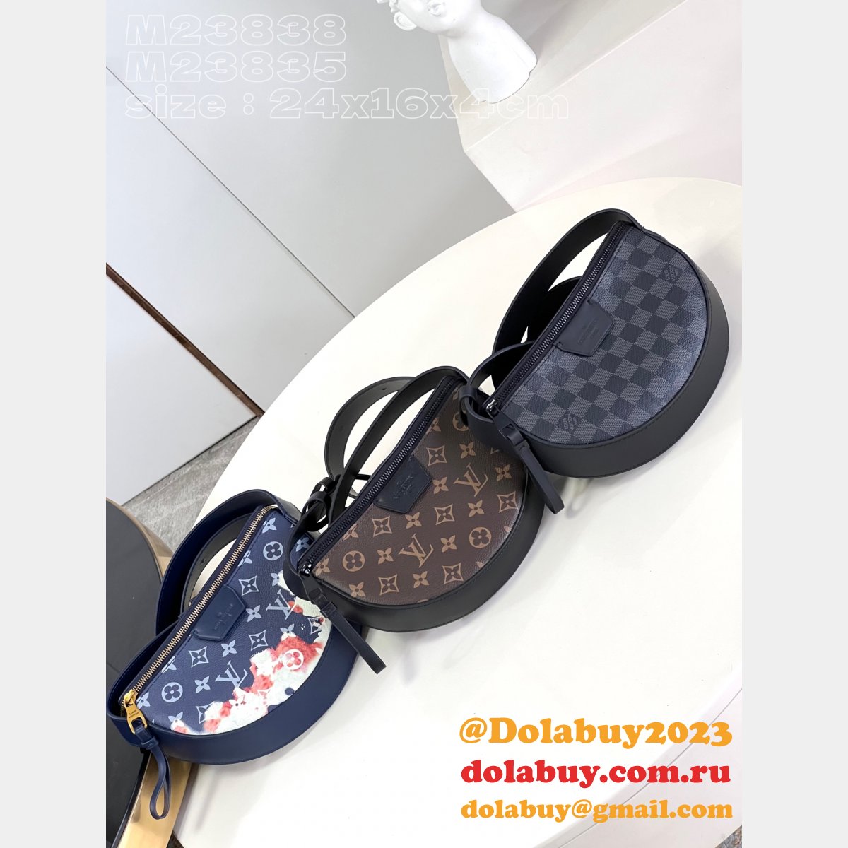 LV Moon Crossbody Monogram Eclipse M23835/M23838 Men Replicas Louis Vuitton Bag