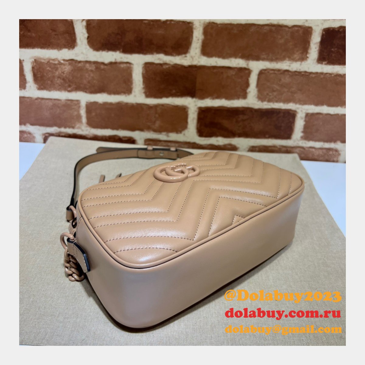 G*u*i 447632 marmont replica shoulder emerald leather bag