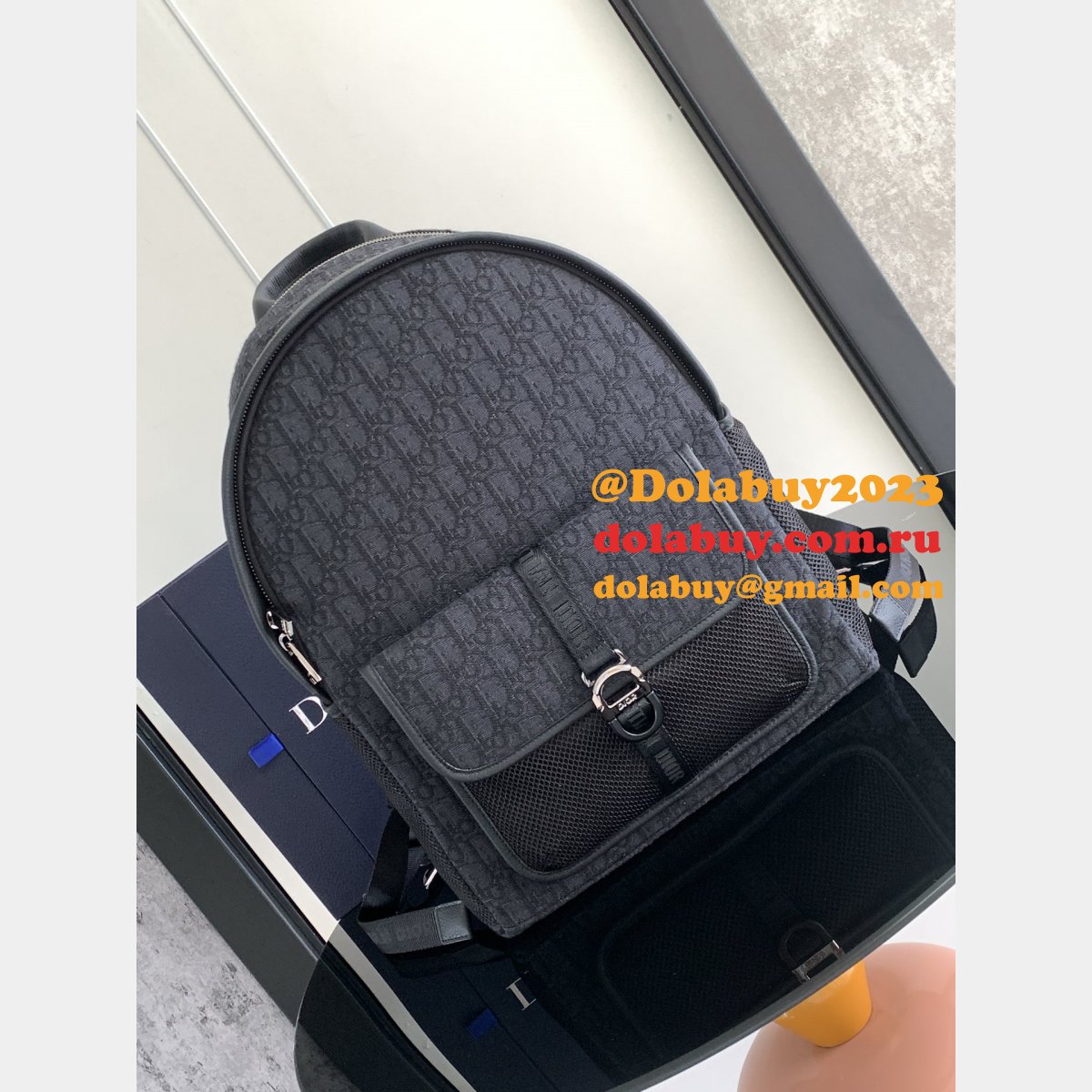 Luxury men Duplicate dior Oblique backpack