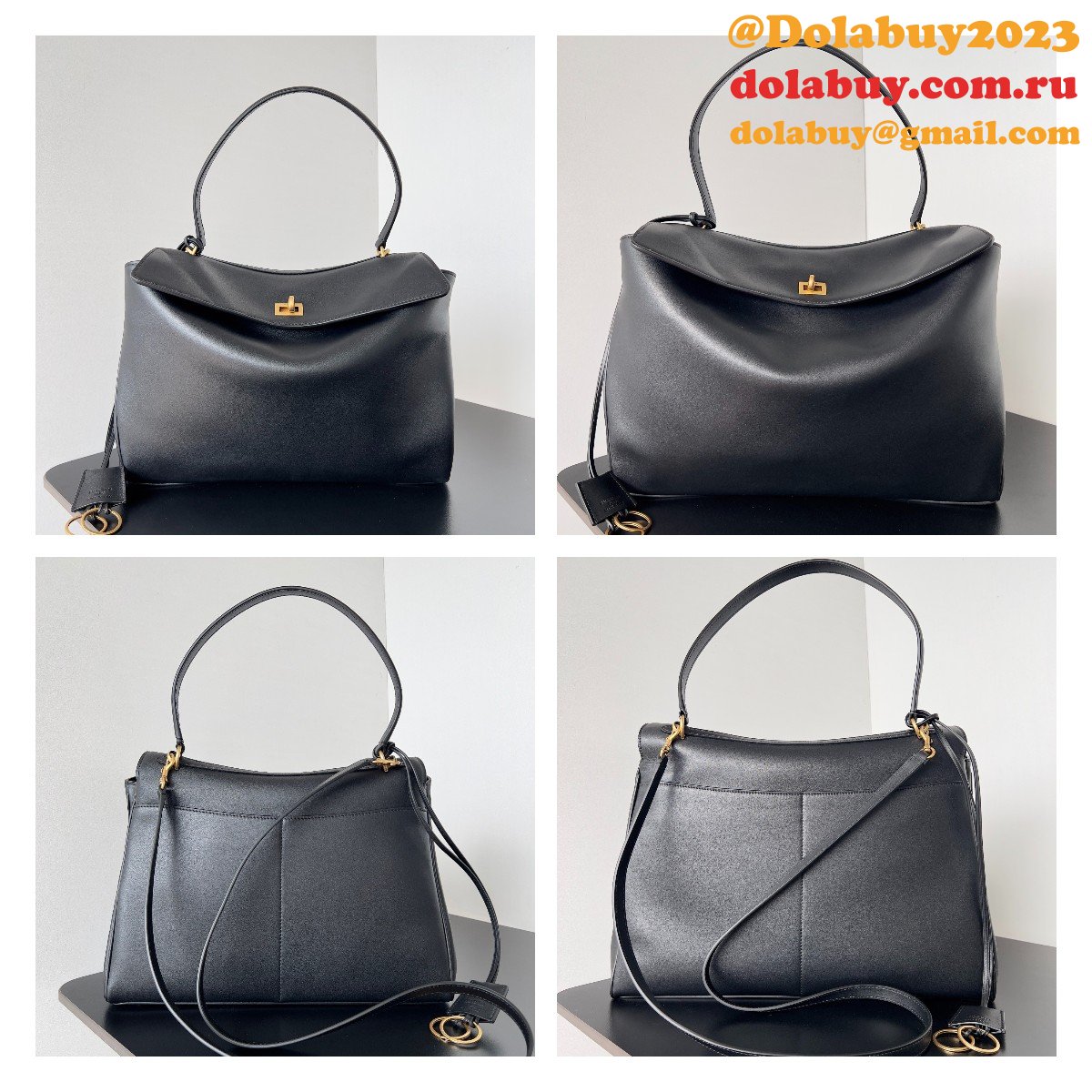 Balenciaga 789779 Black Rodeo Hand Shoulder Replica Bag
