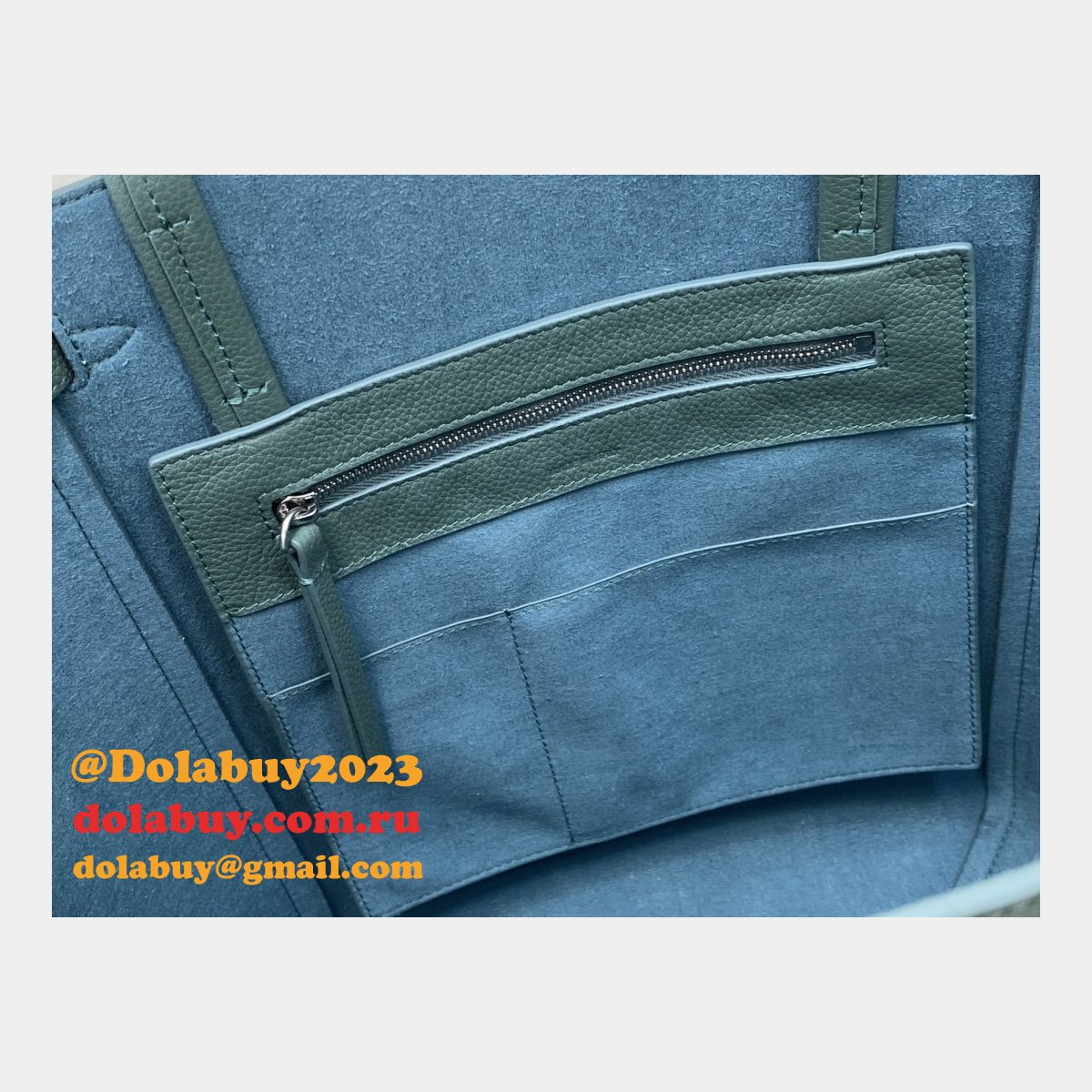 Replica Celine Light Green Small Cabas Phantom Bag