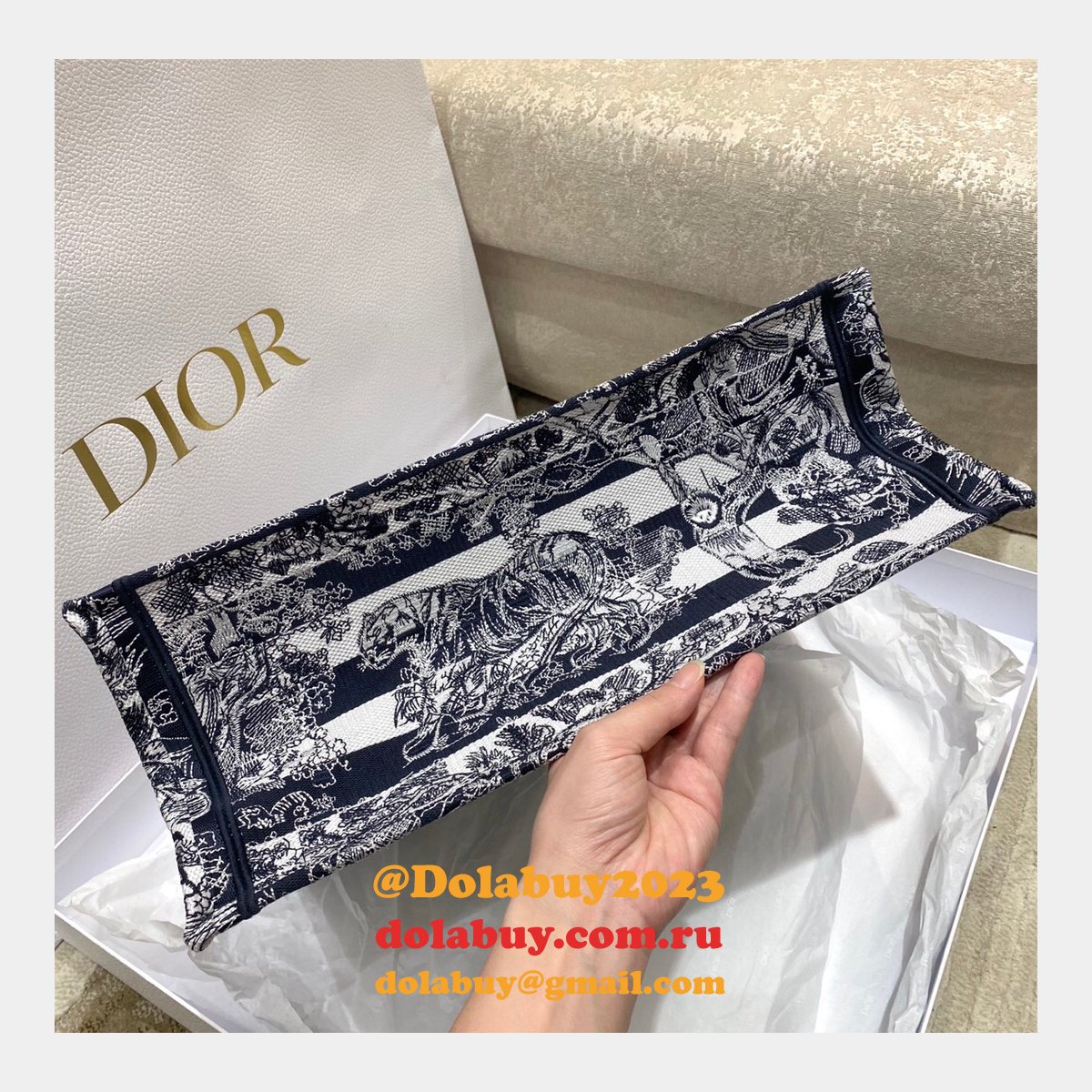 High Quality Dior Book Tote Replica CD Book Tote Bag