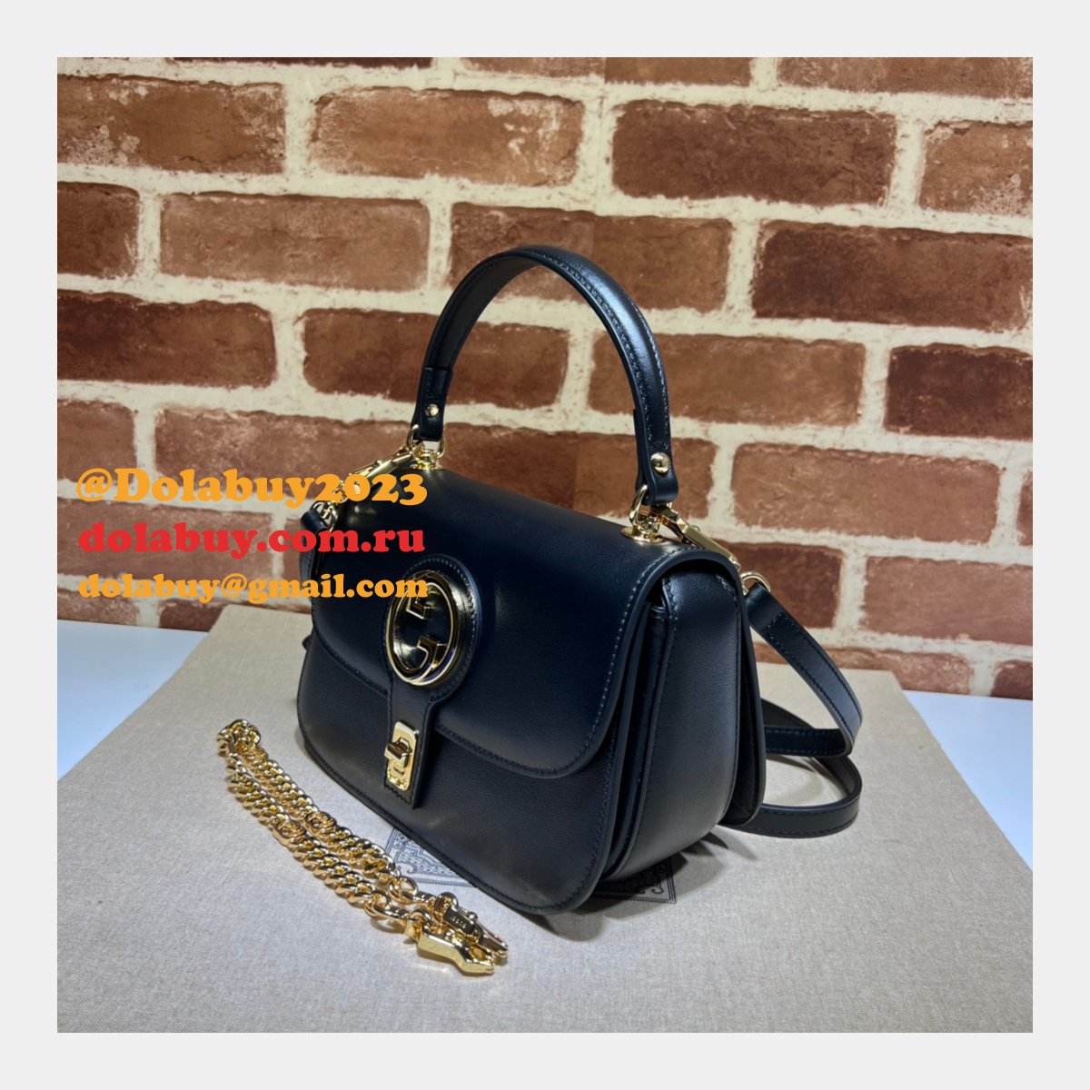 high quality G*u*i blondie top-handle 735101 designer bag