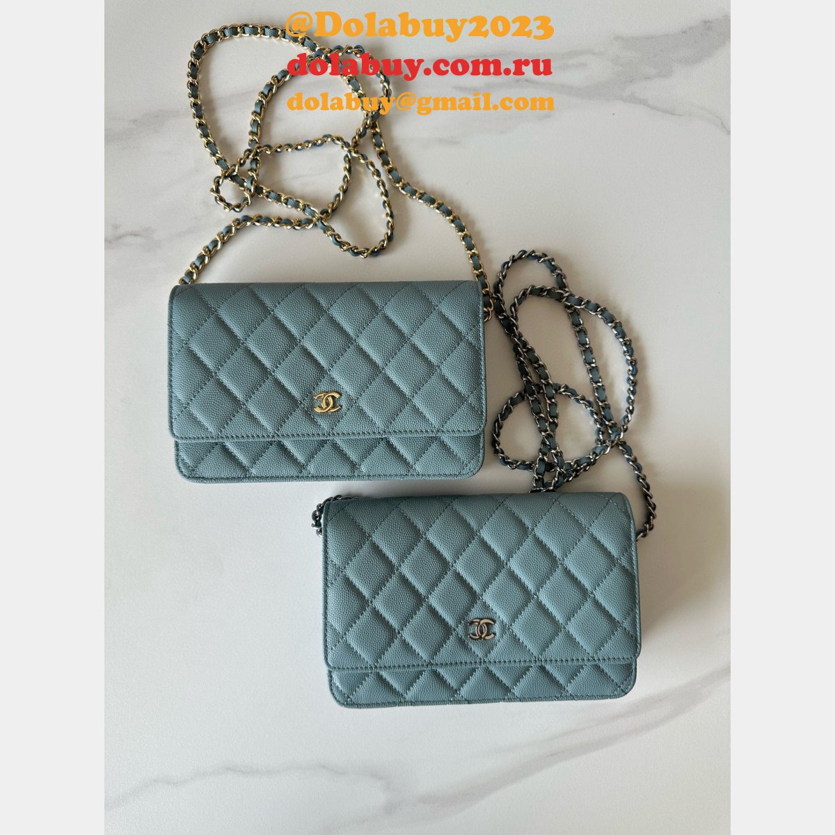 Most classical CC WOC Small caviar leather Chain bag