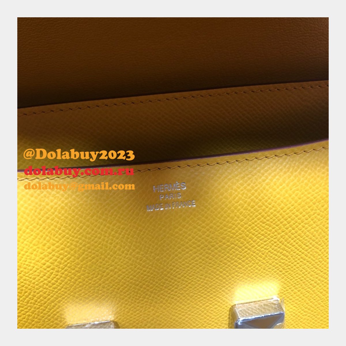 Hermes Constance Bag 23cm Epsom Leather Yellow