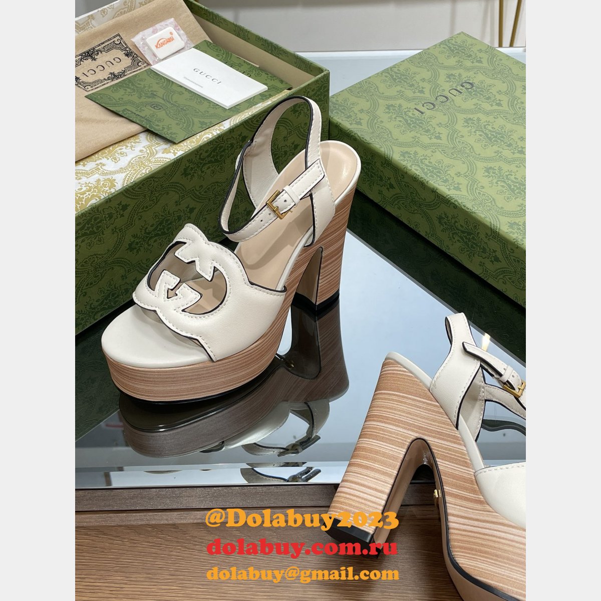 perfect G*u*i cheap replica cutout sandals shoes on 2023 sale