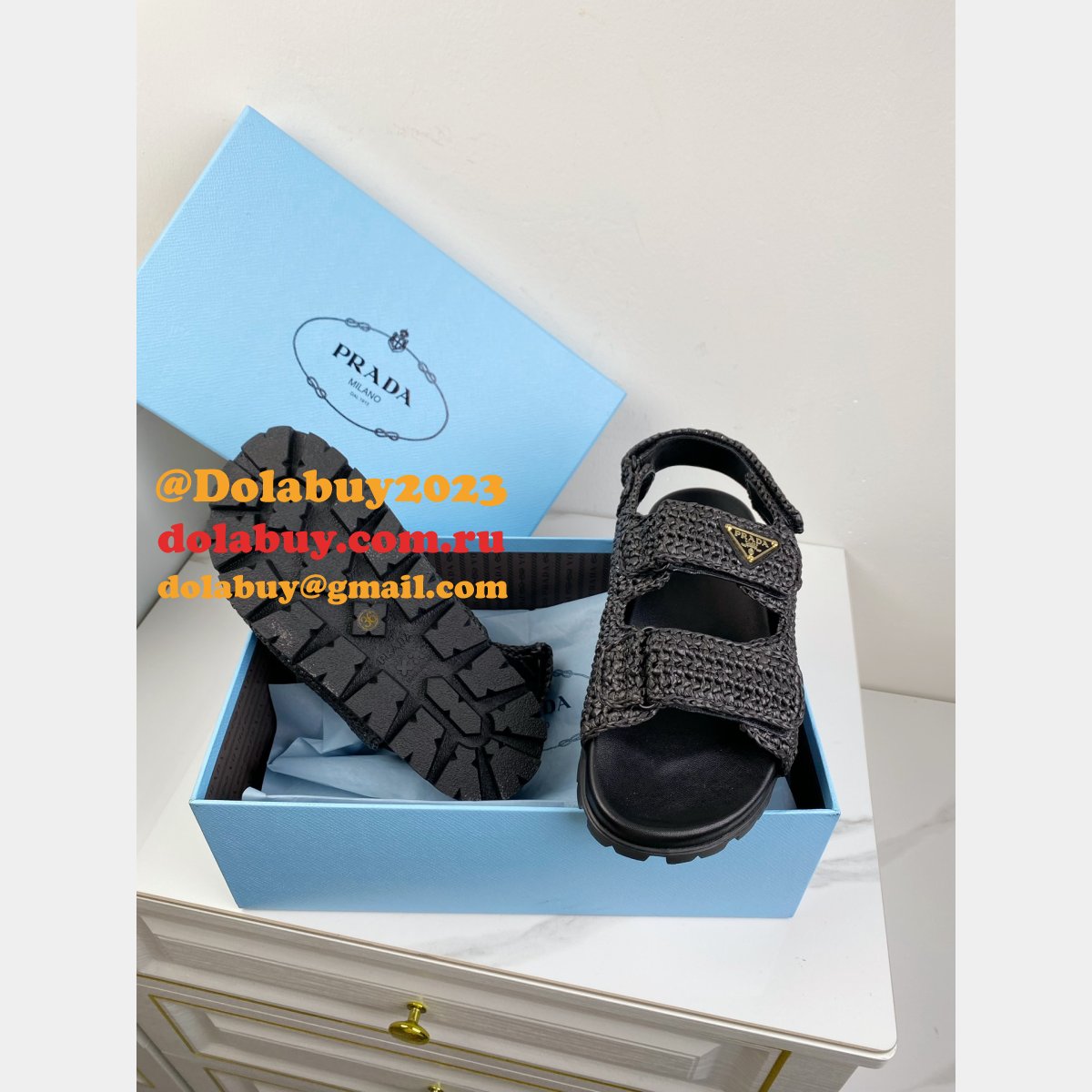 Top Quality Cheap Prada Crochet sandals