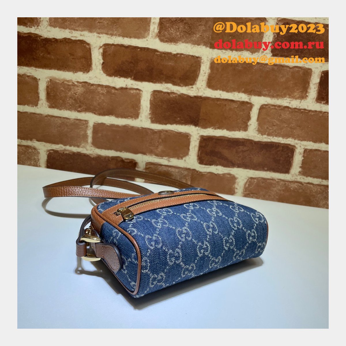 G*u*i replica 517350 ophidia gg mini blue bag