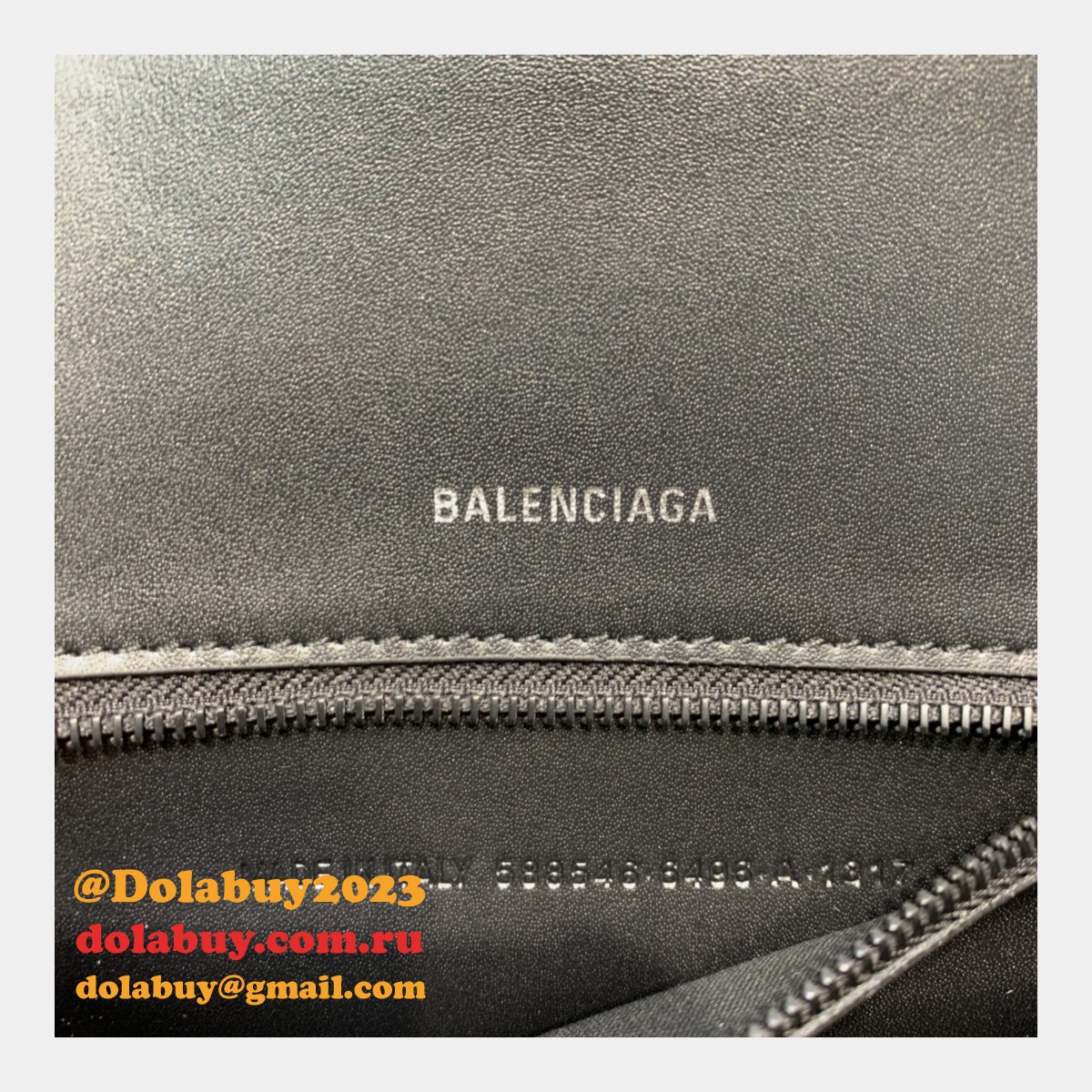 Balenciaga Replica Hourglass Small Top Handle Bag Black