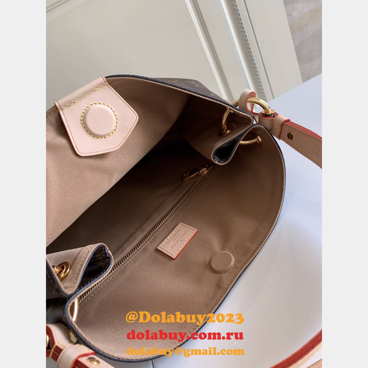 Wholesale Louis Vuitton N43701 Top Replica Monogram Shopping Cabas Bag Tote
