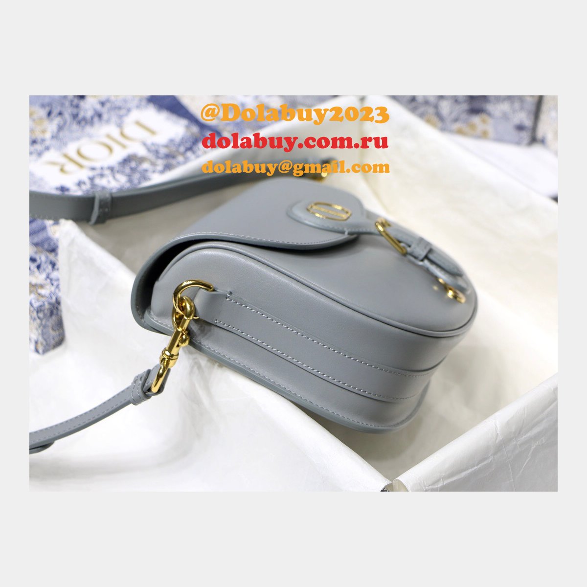 Best Replica Dior Bobby Bag Gray Box Calfskin