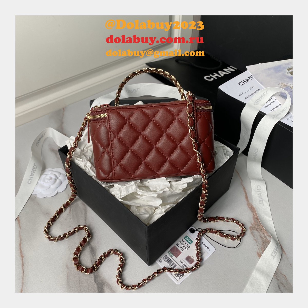 Luxury Replica Crossbody Shoulder Cosmetic Case Vanity Box Tote AP4052 Bags