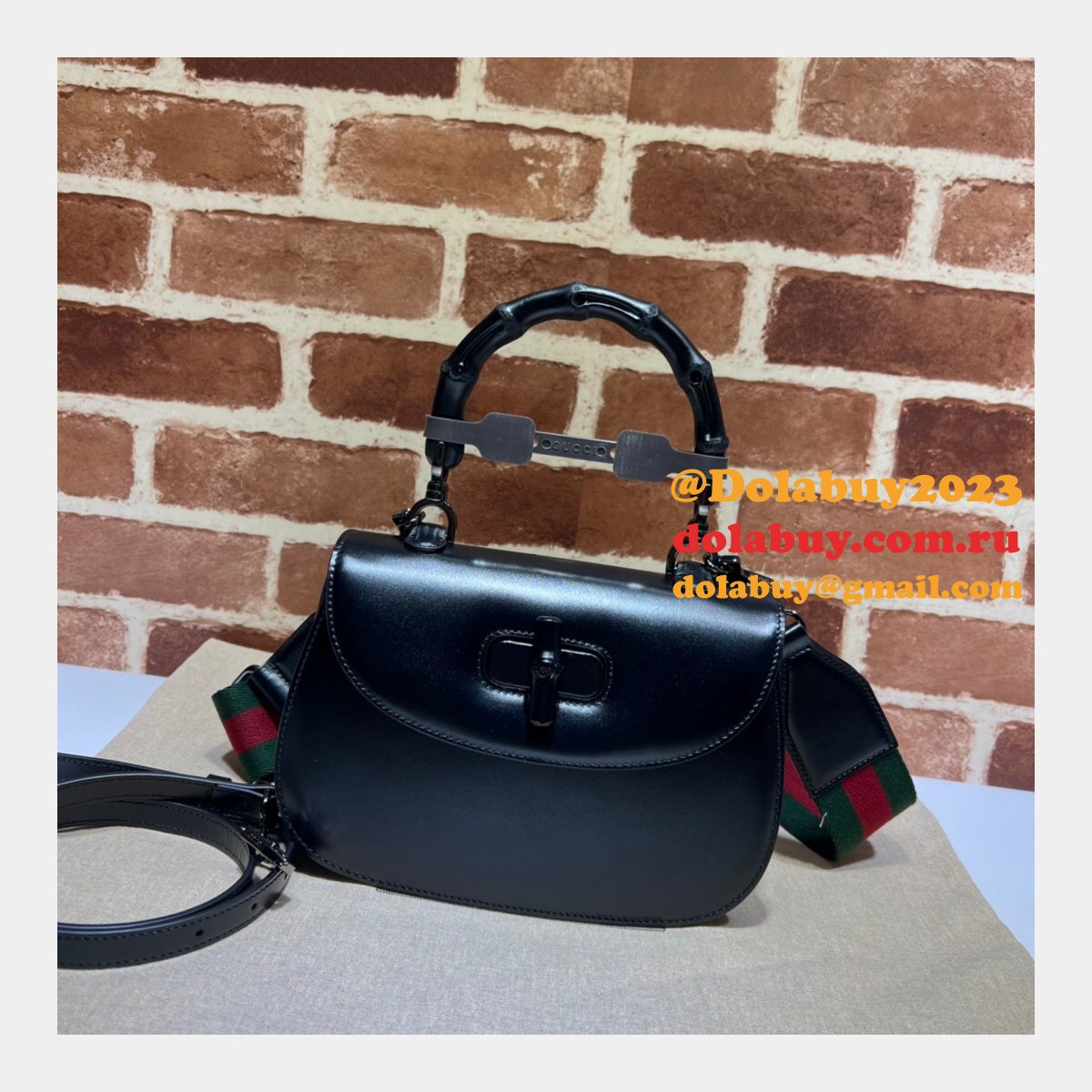 top quality G*u*i bamboo 1947 small top handle bag #675797