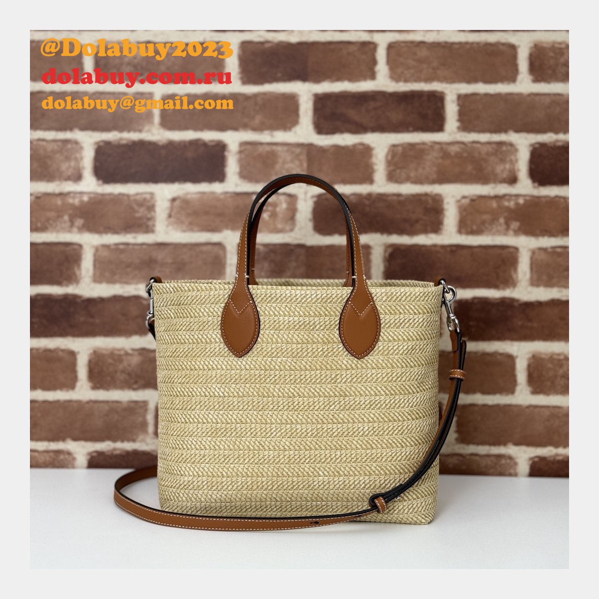 G*u*i replica 779671 tote women straw-effect natural straw effect raffia