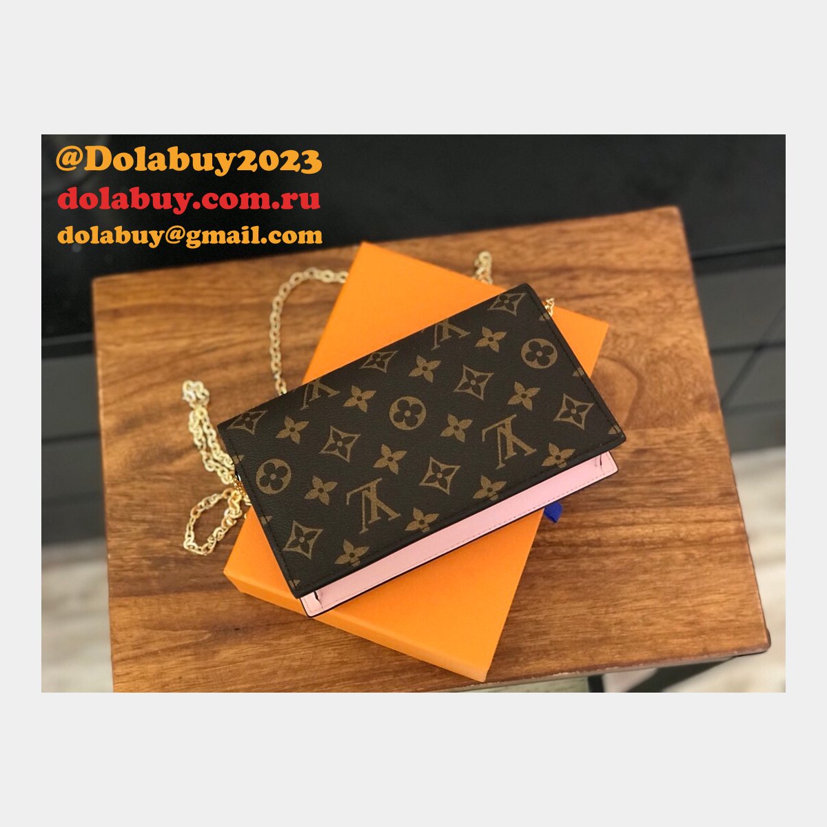 Louis Vuitton Best Flore Chain Wallet Monogram M67405 Brown