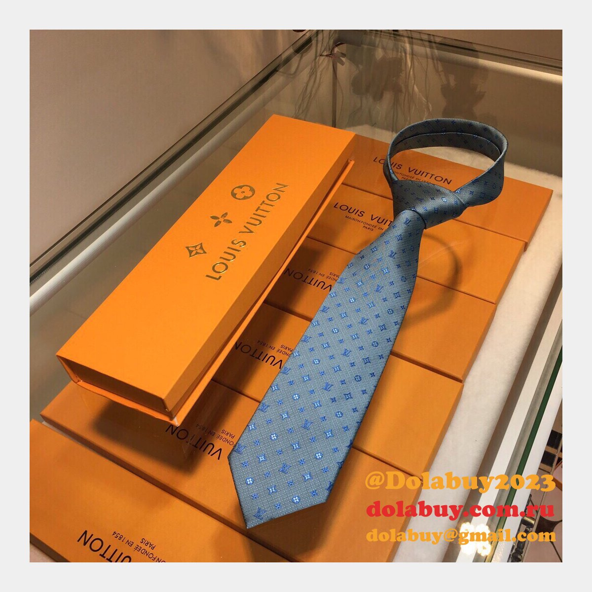 Louis Vuitton Monogram Classic Jacquard series Tie