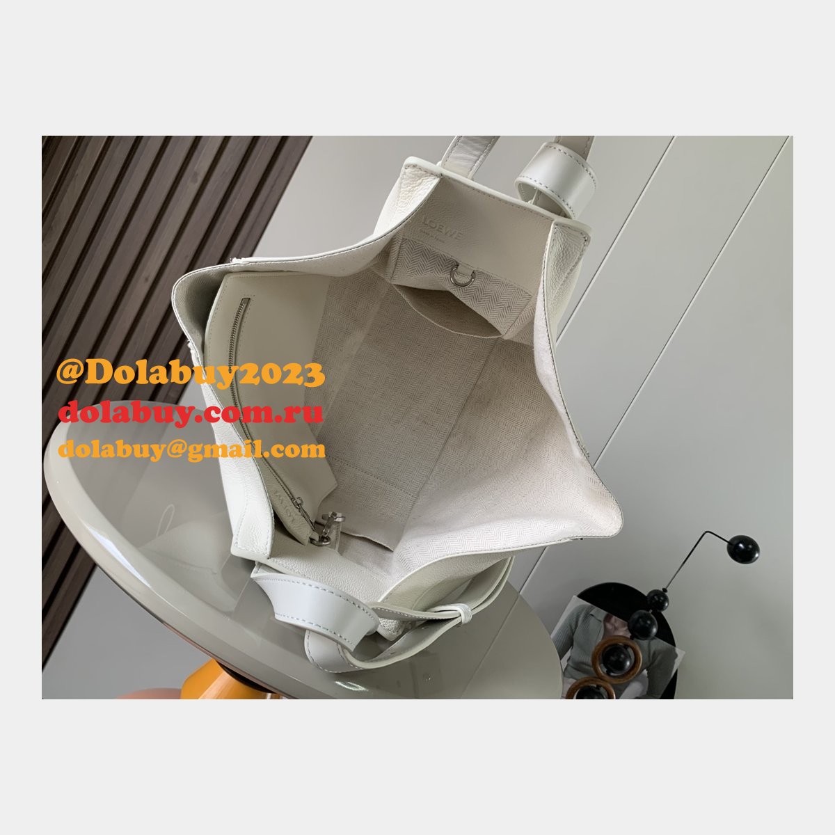 Small AAA+ Loewe Hammock Bag In Soft Grained Calfskin