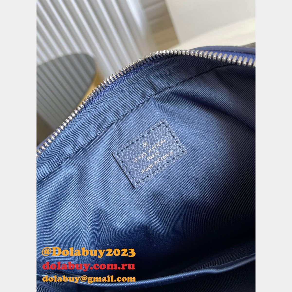 China Louis Vuitton Trio Messenger Other Leathers M57840 Blue Replica Bags