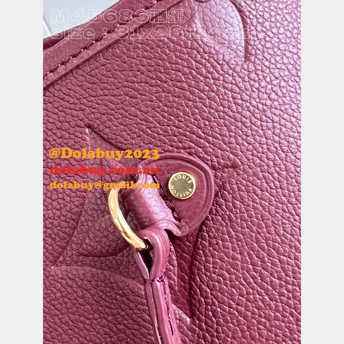 Duplicate M46599 Neverfull Monogram Empreinte Louis Vuitton Replica Bag